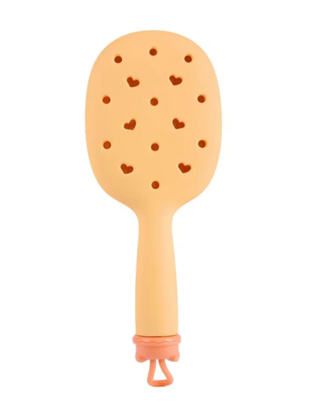 Массажная расческа для волос с отверстиями для джиббитсов Абрикосовая Solomeya Croks Massage Hair Brush Apricot, 1 шт